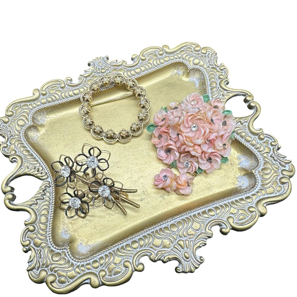 Vintage Brooch Lot for Jewelry Crafting and Repurposing